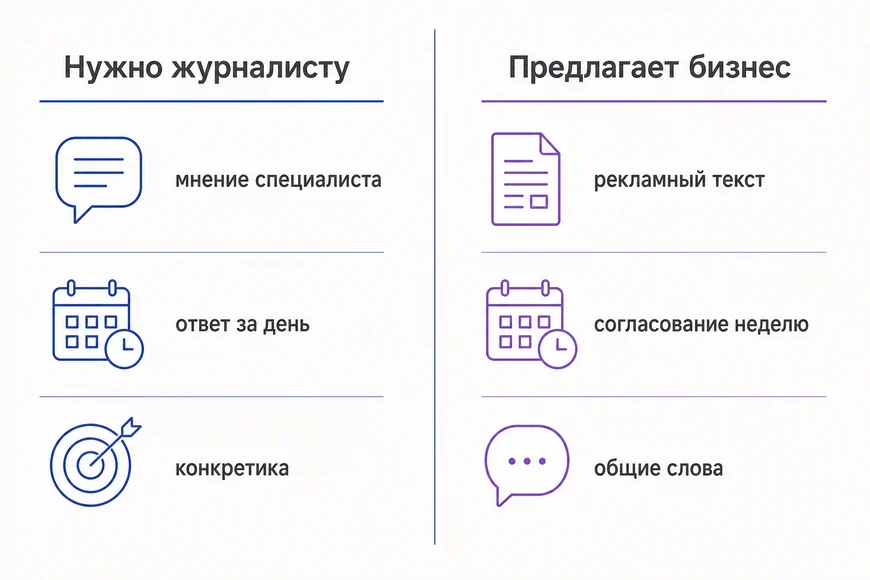 Где лежит возможность Разрыв между тем, что нужно журналисту, и тем, что предлагает бизнес