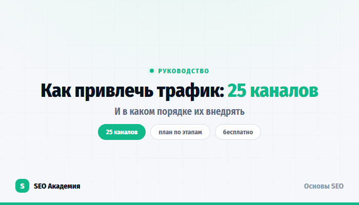 25 каналов привлечения трафика на сайт: от контекстной рекламы до ИИ-ответов