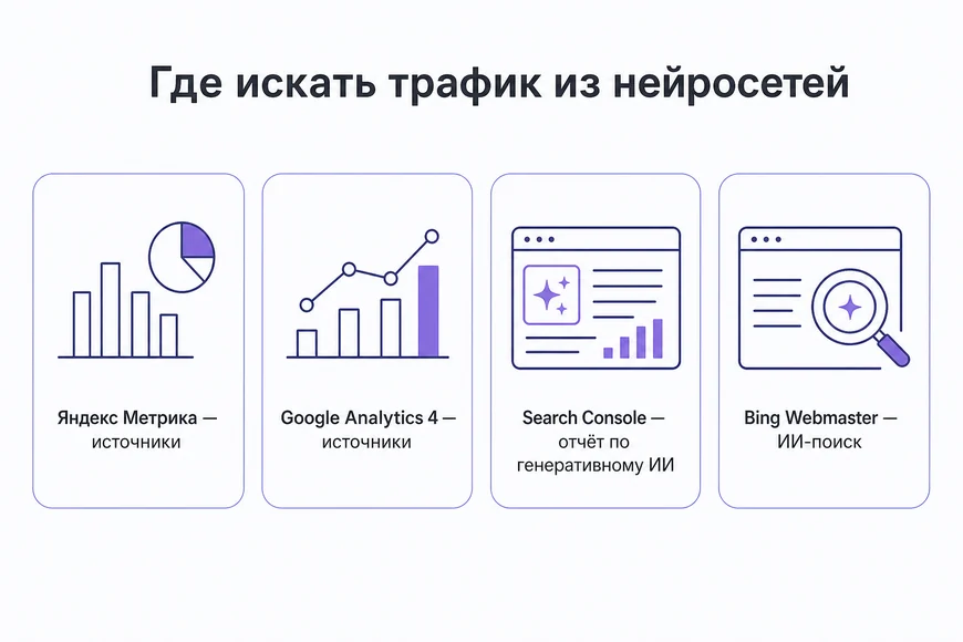 Где смотреть трафик и видимость из нейросетей