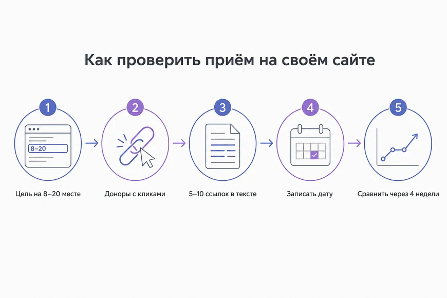 Порядок теста внутренних ссылок по Search Console